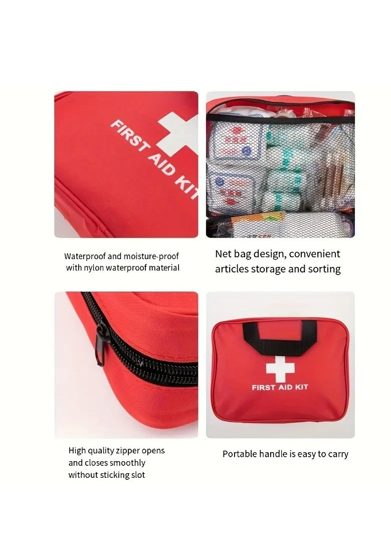 مجموعة أدوات الإسعافات الأولية 184 قطعة، حقيبة طبية محمولة متعددة الأغراض للطوارئ الطبية، للمشي لمسافات طويلة في الهواء الطلق والتخييم والمزيد - Image 3