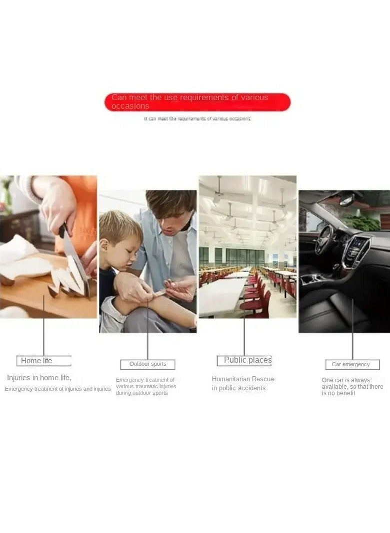 مجموعة أدوات الإسعافات الأولية 184 قطعة، حقيبة طبية محمولة متعددة الأغراض للطوارئ الطبية، للمشي لمسافات طويلة في الهواء الطلق والتخييم والمزيد - Image 5