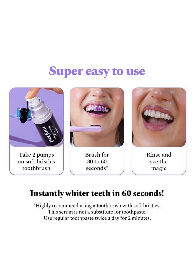 Perfora Purple Teeth Whitening Toothpaste Serum | Color Corrector Purple Toothpaste | Tooth Stain Removal | Enamel Safe & Effective Teeth Whitener | Apple Peach Flavor - 30 Millilitre - Image 4