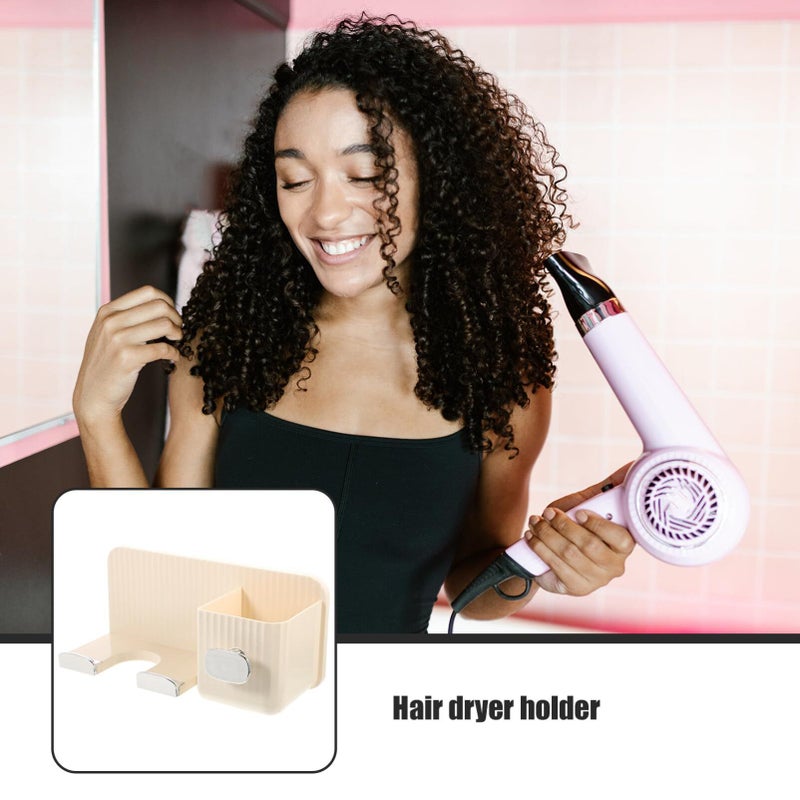 Luxshiny Punch Hair Dryer Wall Rack Multi Functional Organizer For Bathroom Essentials Stylish Storage Holder For Hair Dryer And Curler Space Saving Design Black - Image 5