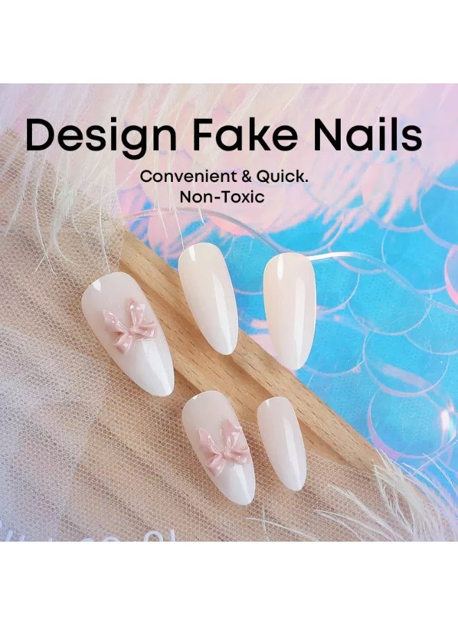 سنسيب نوع الأظافر: أظافر فرنسية ملصقة - حزمة جل ناعم، أظافر فرنسية مزيفة قصيرة، أظافر صالونية الجودة، أظافر ملصقة بسلاسة، أظافر ملصقة بالغراء للنساء، فن الأظافر، تزيين الأظافر. - Image 2