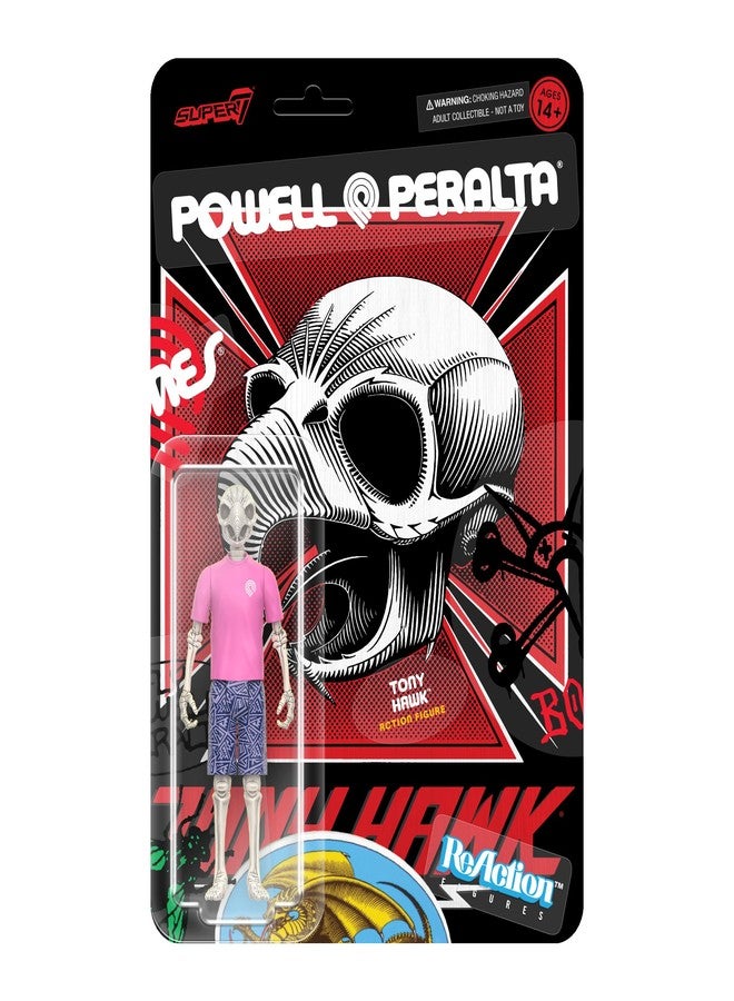 Super7 Powell-Peralta Tony Hawk (Mt. Trashmore '85) - 3.75" Powell-Peralta Action Figure Classic Skateboard Collectibles and Retro Toys - Image 1