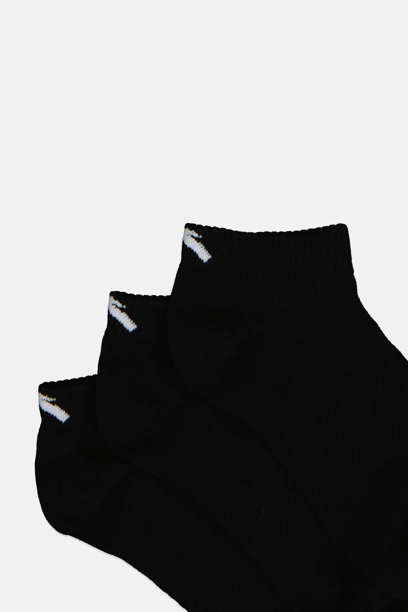ANTA Kids Boy 3 Pairs Brand Logo Crew Socks, Black - Image 2