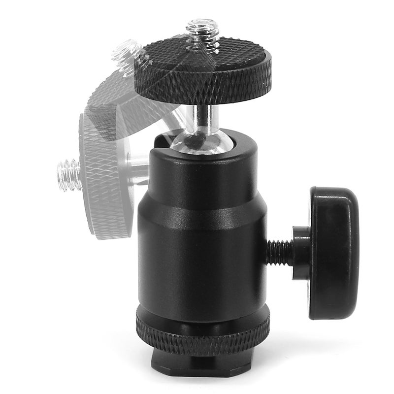 Anwenk 1/4" Hot Shoe Adapter Mount Camera Ball Head Hot Shoe Mount with 1/4" Tripod Screw Head for Lightweight Light LCD Monitors Flash Photography Studio Action Camera - Image 5