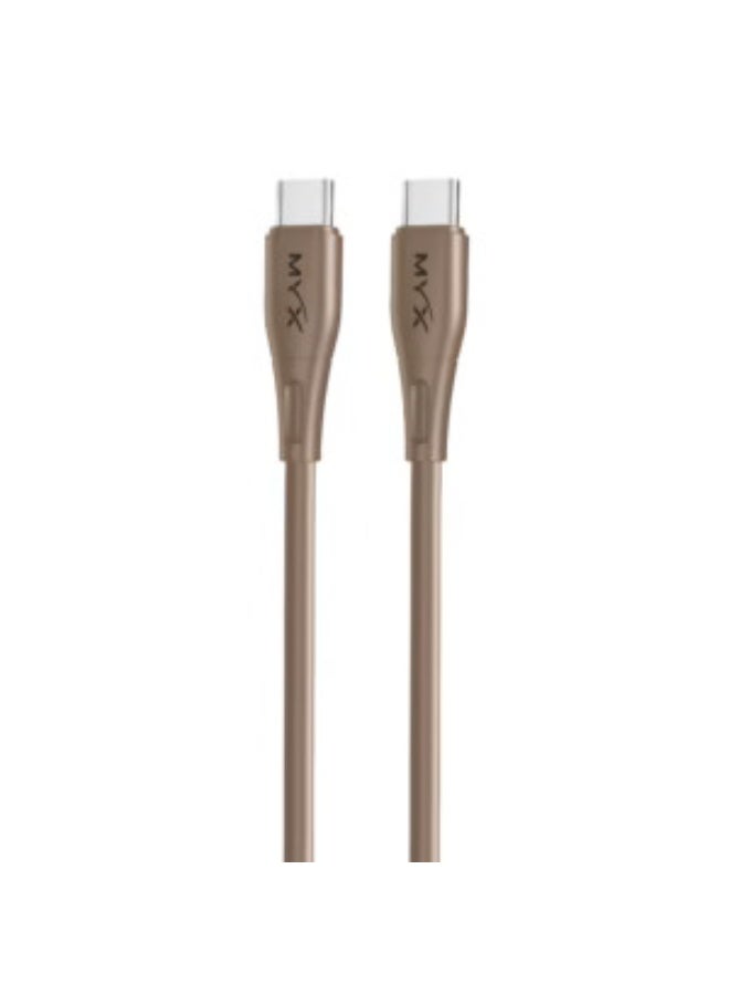 MYX QuickVolt 20W GAN Power Fast Charging Travel Charger With USB-C TO USB-C Cable- Gold Edition - Image 5