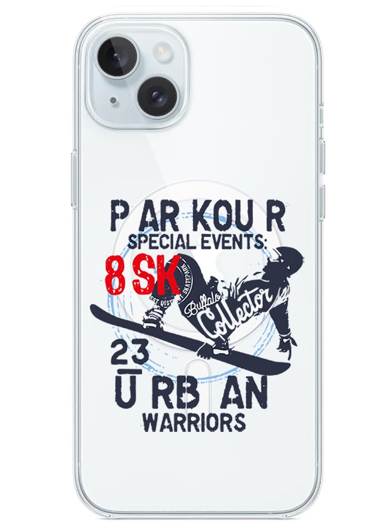 Theodor Magnetic Case for iPhone 15 6.1-inch Compatible with MagSafe Wireless Charging, Shockproof Phone Bumper Cover Parkour special events copy - Image 1