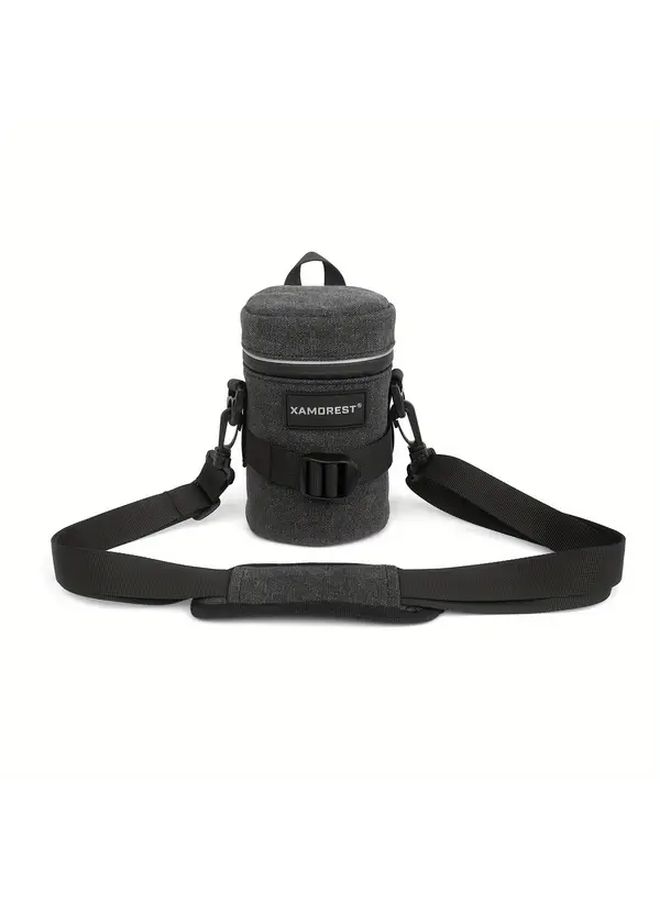 Black M Camera Lens Case Durable Polyester Pouch For Lens Protection Storage - Image 4