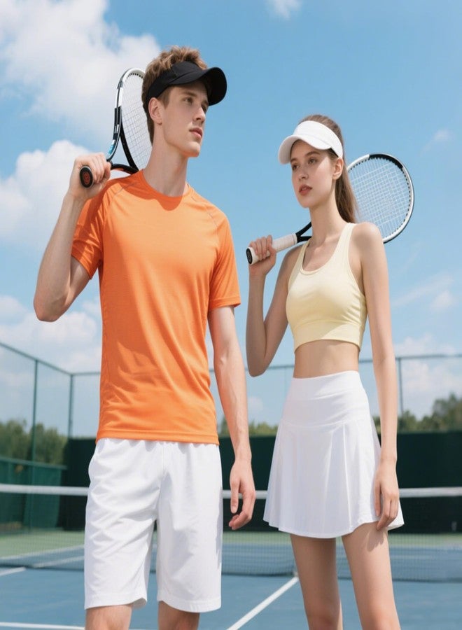 DASSNANE 24 PCS White Cotton Adjustable Sun Caps for Men Women, Tie-dye Sport Sun Visor Hats for Golf,Baseball,Stylish Sun Hat for Outdoor Activities - Image 5