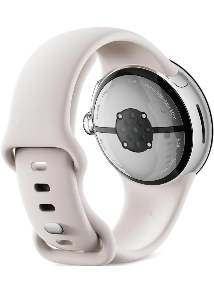 Google 306 mAh Pixel Watch 2 | 32GB+ 2GB RAM | Heart Rate Tracking, Stress Management, Safety Features - Android Smartwatch (4G LTE + Bluetooth/Wi-Fi, Silver Aluminium Case/Porcelain Active Band) Silver Aluminium - Image 2