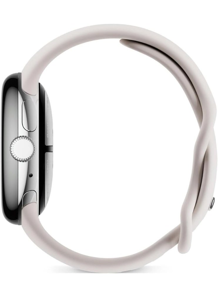 Google 306 mAh Pixel Watch 2 | 32GB+ 2GB RAM | Heart Rate Tracking, Stress Management, Safety Features - Android Smartwatch (4G LTE + Bluetooth/Wi-Fi, Silver Aluminium Case/Porcelain Active Band) Silver Aluminium - Image 3