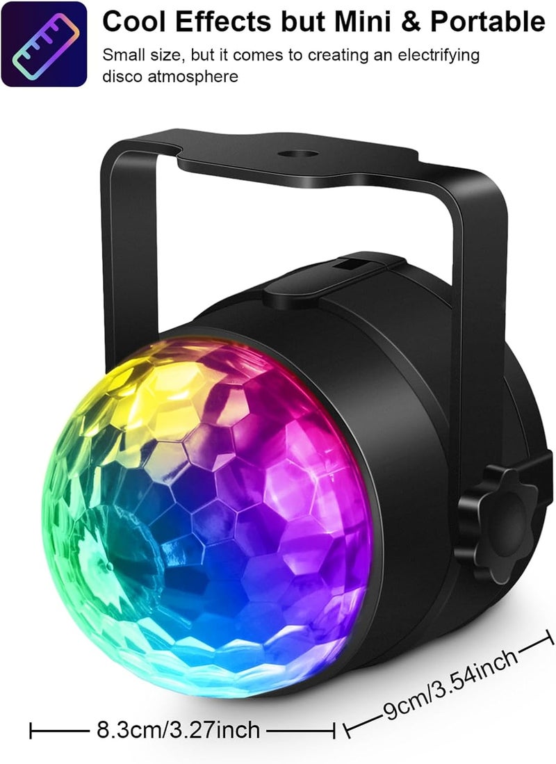 Luditek Luditek 3Pack Sound Activated Party Lights wRemote Control Disco Ball Strobe Light LED Disco Lights for Home Room Dance Birthday Christmas Graduation Party Decorations - Image 3