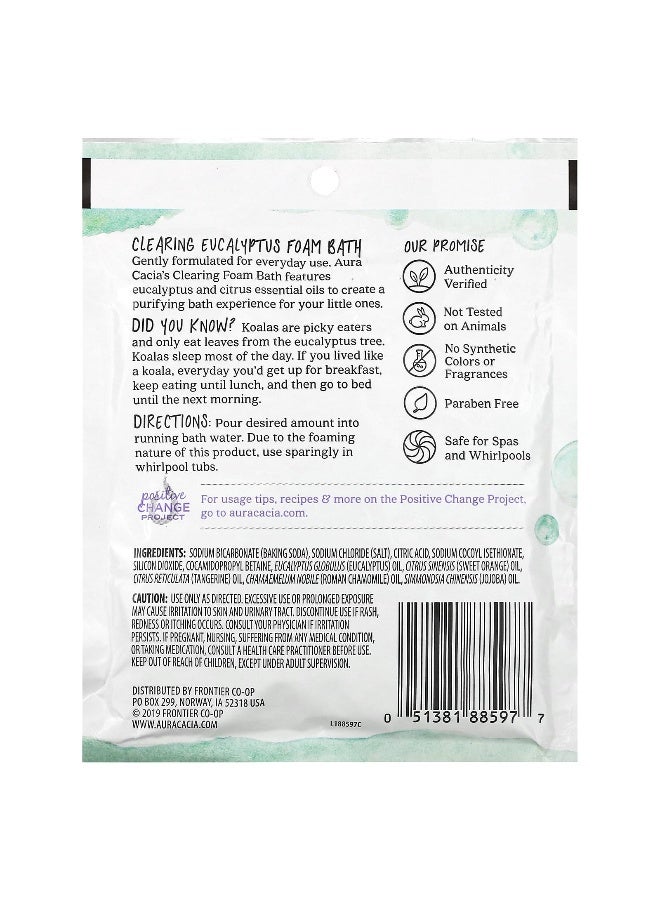Aura Cacia Aura Cacia, Foam Bath, Clearing  Eucalyptus, 2.5 oz (70.9 g)  - Image 2