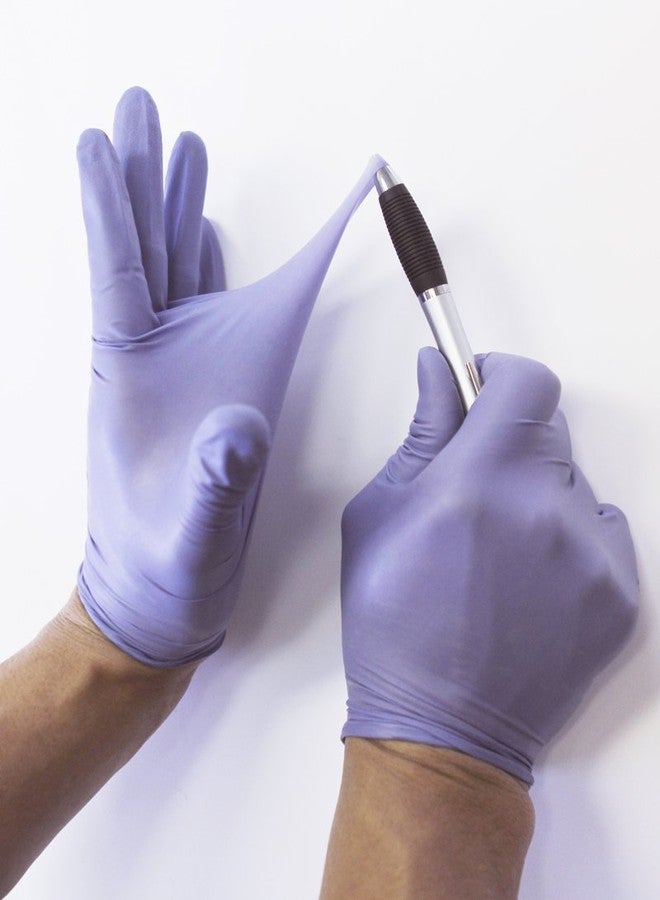 Infi-Touch Disposable Gloves, Steel Blue Heavy Duty Nitrile Gloves, 9.5" Length, Powder Free, 6 Mil Thickness, Small, Pack of 100 - Image 5