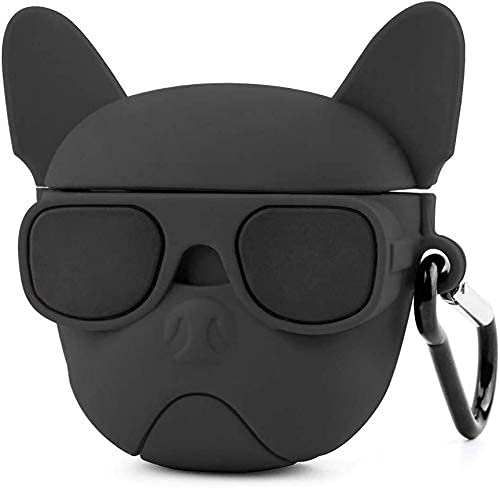 EMOH ROCED Apple AirPods Case Cover for 1st and 2nd Generation Protective Shock Proof Case Cover Compatible with AirPods 2&1 with Keychain (Bulldog Black) - Image 2
