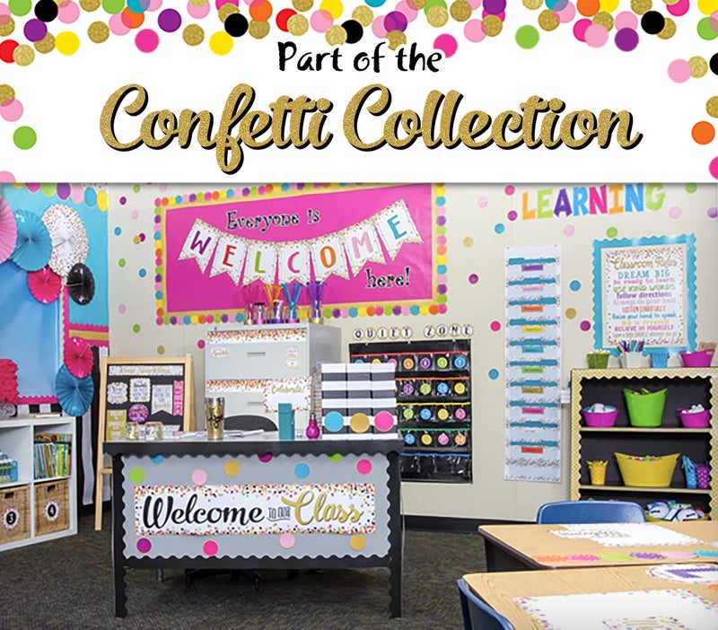 Teacher Created Resources Confetti Library Pockets, 3x 5 inch, Assorted, Multi-Pack - Image 5