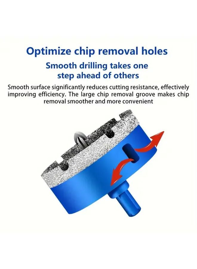 80mm Diamond Hole Saw Cutter With Centering Guide For Tile Glass Marble Stone Dry Drilling - Image 3