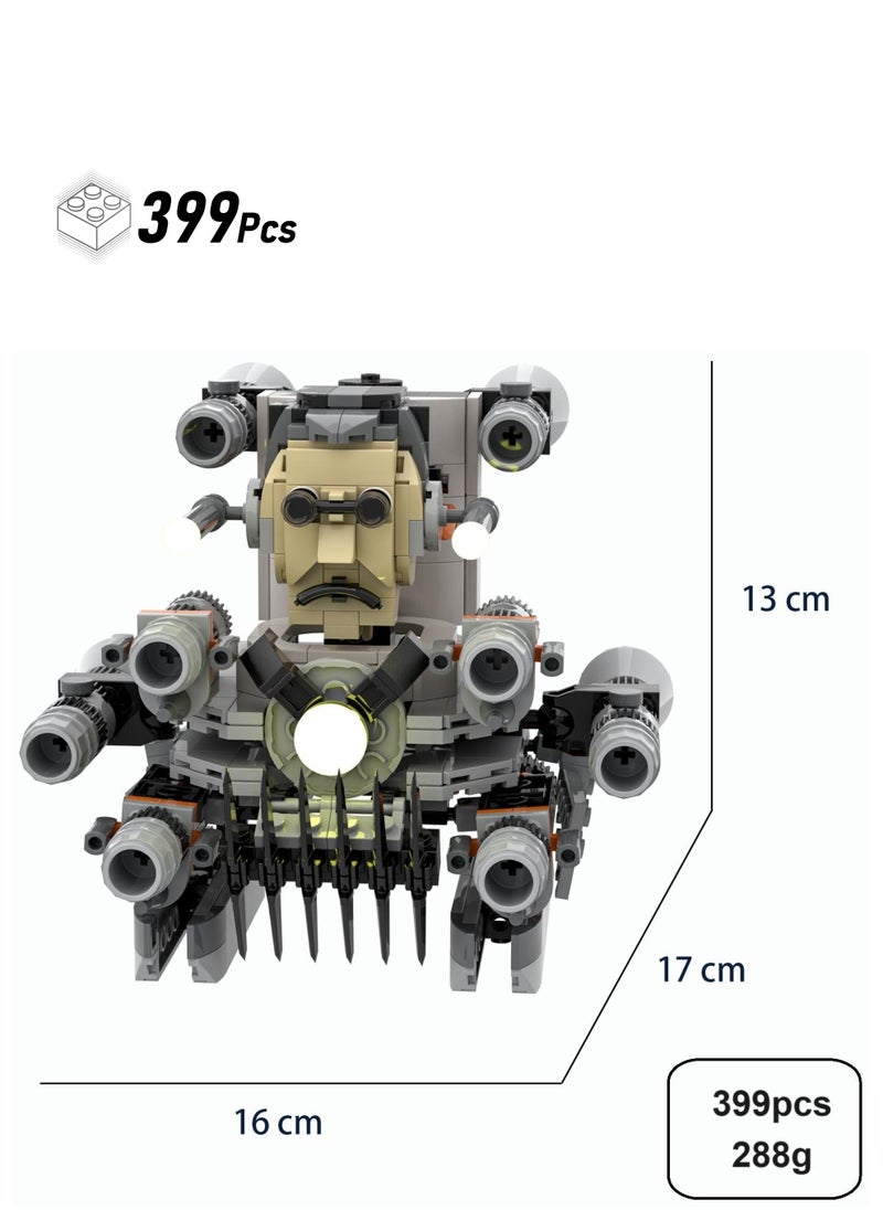 General Skibidi Toilet Man Toy Building Blocks 399Pcs Toilet King Toy Ideas Toys Battle Horror Game Model Ideas Toys Gifts for Adult & Kids  - Image 1