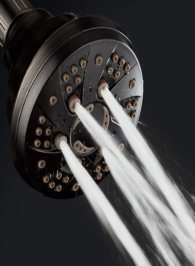 AquaDance Oil Rubbed Bronze High Pressure 6-Setting Spiral Shower Head - Angle Adjustable, Anti-Clog Showerhead Jets, Tool-Free Installation - USA Standard Certified - Top US Brand - Image 4