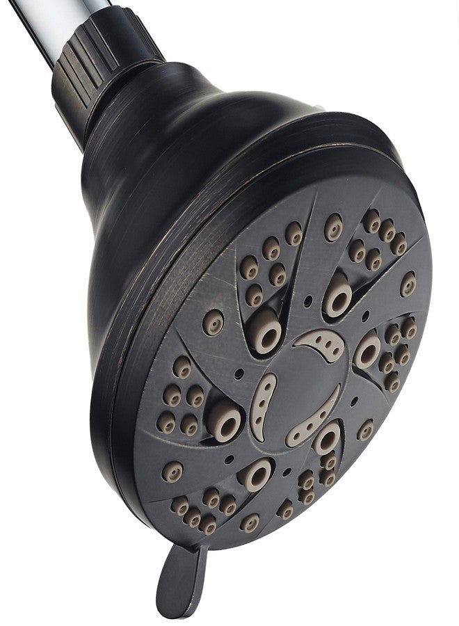AquaDance Oil Rubbed Bronze High Pressure 6-Setting Spiral Shower Head - Angle Adjustable, Anti-Clog Showerhead Jets, Tool-Free Installation - USA Standard Certified - Top US Brand - Image 1