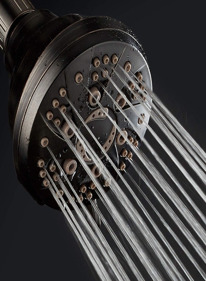 AquaDance Oil Rubbed Bronze High Pressure 6-Setting Spiral Shower Head - Angle Adjustable, Anti-Clog Showerhead Jets, Tool-Free Installation - USA Standard Certified - Top US Brand - Image 3