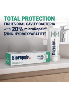 Biorepair Biorepair Total Protection Plus Toothpaste w/microRepair Hydroxyapatite - Bad Breathe - Remineralize & Repair Enamel - Reduce Tatar & Plaque - Tooth Decay - Acid Erosion - No Fluoride - 2.54oz  - Image 2