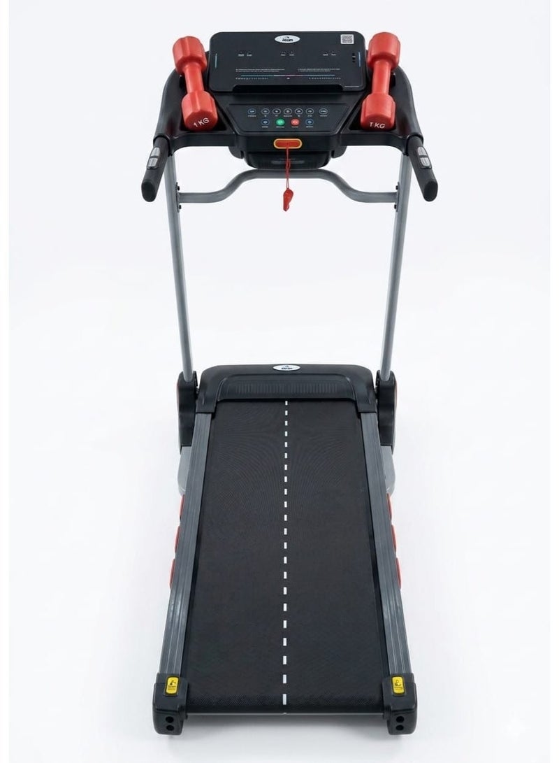 ICON Treadmill Icon F02D Multi-Function Treadmill with 2HP DC Motor, 12 Speeds & 12 Programs, Digital Display, Electric Slimming Belt + Twister + 2x1kg Dumbbells, Supports up to 120kg - Image 1
