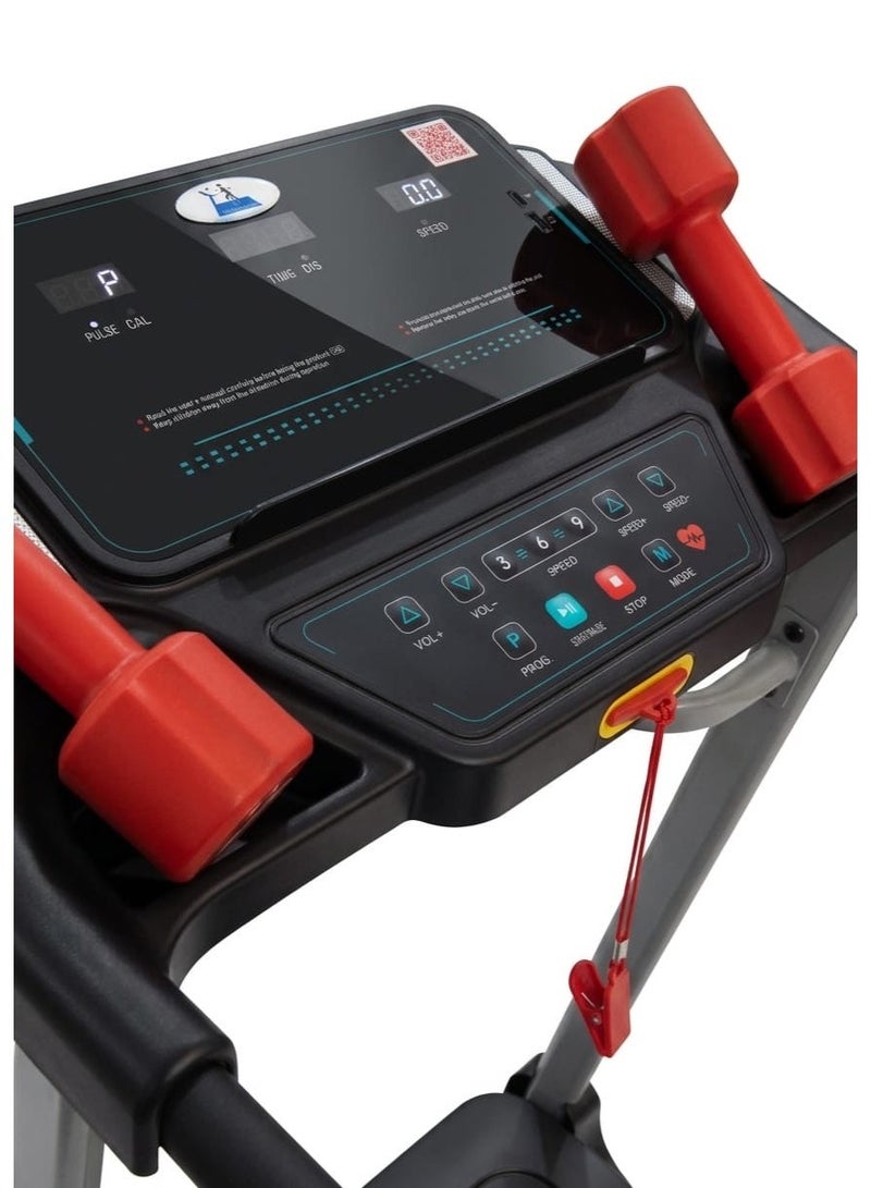 ICON Treadmill Icon F02D Multi-Function Treadmill with 2HP DC Motor, 12 Speeds & 12 Programs, Digital Display, Electric Slimming Belt + Twister + 2x1kg Dumbbells, Supports up to 120kg - Image 3