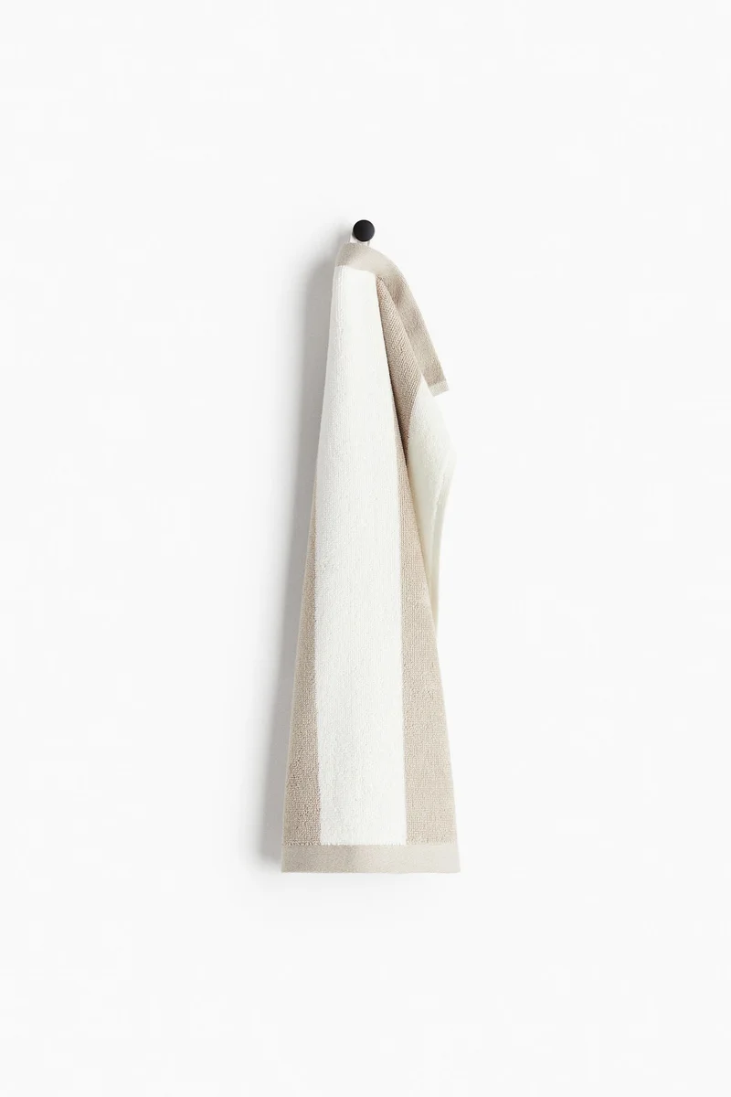 H&M Striped cotton terry guest towel