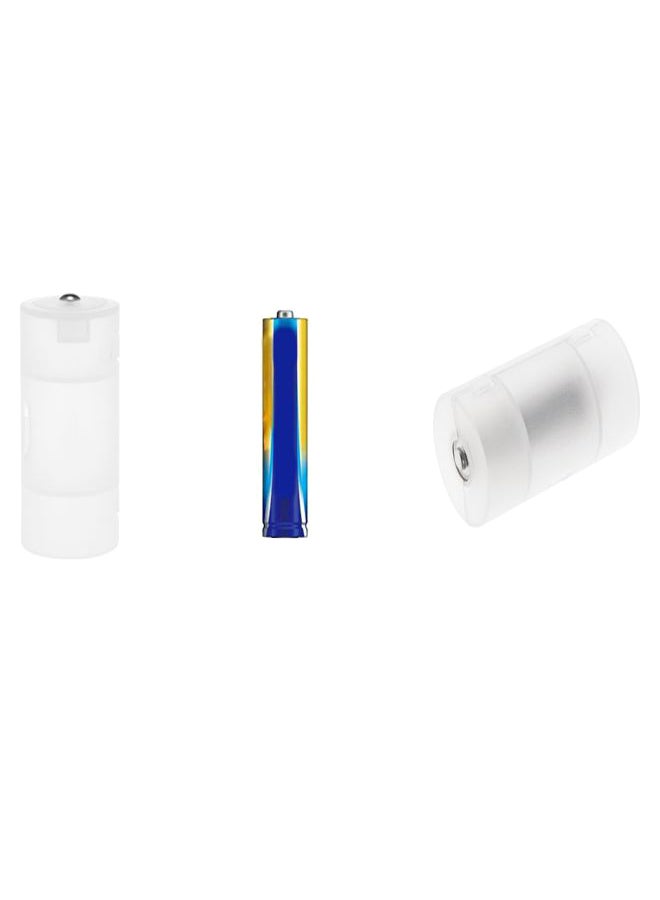 طقم أغطية محول بطارية من AA إلى D مكون من 4 قطع شفاف - Image 2