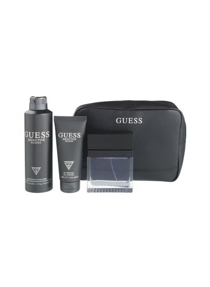 Guess Seductive Homme (M) 100ml Eau de Toilette + SG Body Spray 226 Sachets (New Packaging) Set, For Men - Image 2