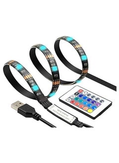 2M LED Backlight Strip for HD TV PC Desktop Aquarium Decoration, Waterproof RGB Screen Light with Remote Control, USB Powered, Multi Color