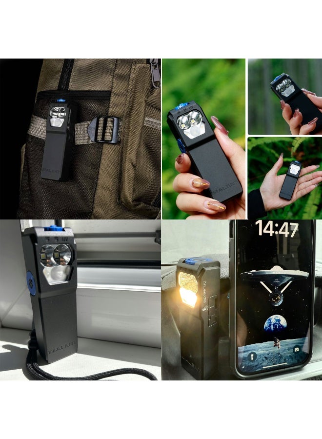 IMALENT Rechargeable Clip Flashlight 3-in-1 USB-C, GR36 – 2800 Lumen (Cool White + Warm Light + UV), EDC Mini Magnetic Base Torch Waterproof for Running, Working and Outdoor Home Emergencies - Image 2