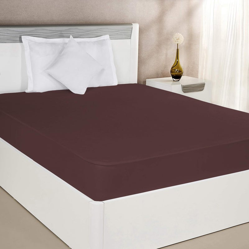 Vocal Store Ultra Soft Waterproof Mattress Protector Queen Size Fitting 8" Deep Mattress | Breathable Hypoallergenic Full Mattresses Cover V07 (60x75x8 inch|5x6.25x0.66 Feet - Maroon) - Image 2