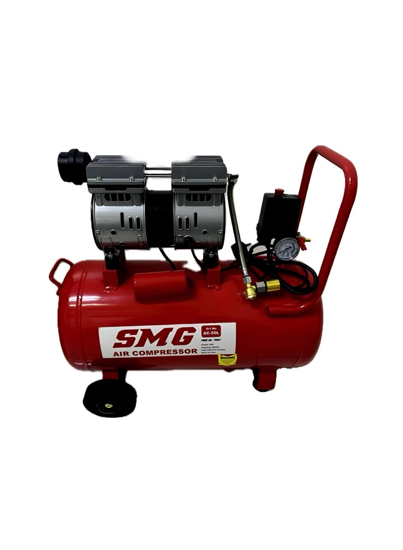 SMG 50L Silent Air Compressor – 550W Oil-Free, Adjustable Pressure, 220V 60Hz – Industrial & Home Use