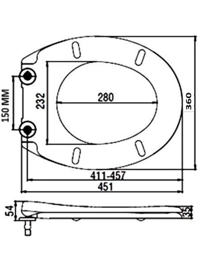 RAK CERAMICS RAK Ceramics Toilet Seat Cover For Modern And Classical Bathroom With Hygiene Condition (Rak Karla)  - Image 3
