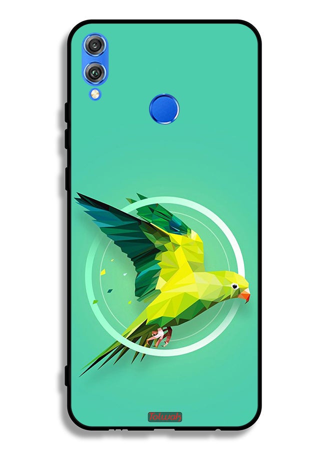Tolwak Honor 8X Protective Case Cover Parrot Abstract Art - Image 2