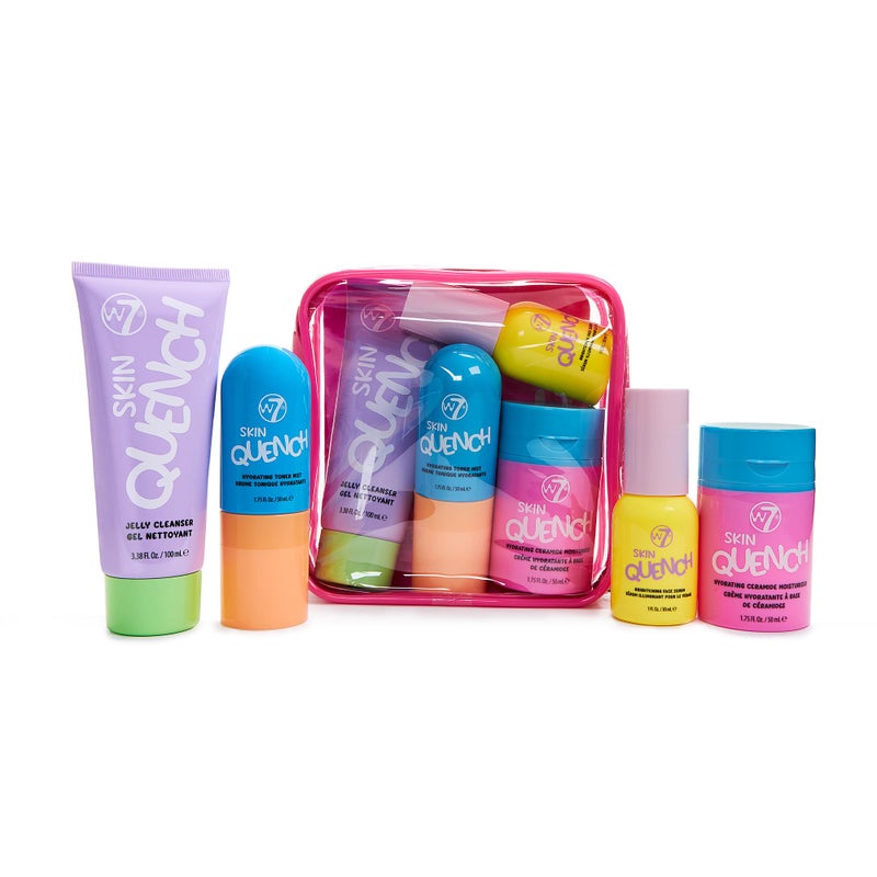 W7 Skin Quench Full Size Skincare Set - Hydrating Skincare Bundle with Aloe Vera & Ceramides - Complete & Long-Lasting Moisturizing At-Home Routine - Travel Friendly - Image 3