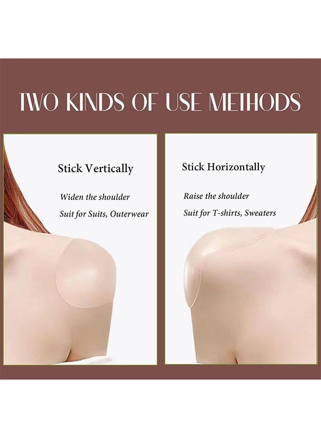 وسادات الكتفين السيليكونية الفائقة للملابس النسائية - تعزز الراحة والوضعية بتصميم خفيف الوزن طبيعي وآمن مثالي للملابس الرسمية وغير الرسمية والملابس النشطة. 1 زوج - شفاف - Image 3