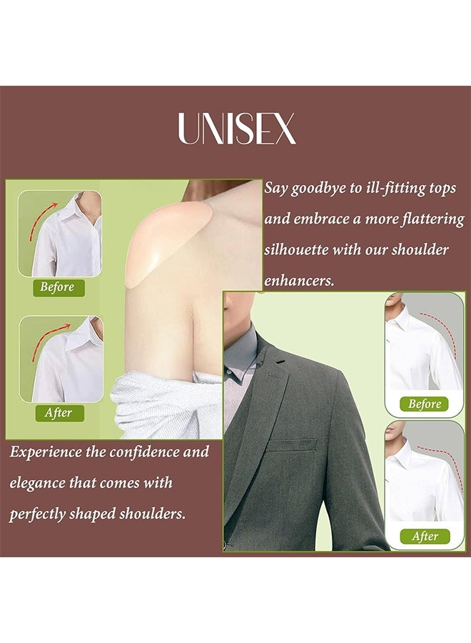 وسادات الكتفين السيليكونية الفائقة للملابس النسائية - تعزز الراحة والوضعية بتصميم خفيف الوزن طبيعي وآمن مثالي للملابس الرسمية وغير الرسمية والملابس النشطة. 1 زوج - شفاف - Image 4