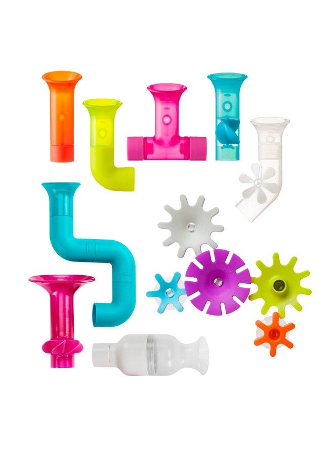 BOON Bundle Building Toddler Bath Tub Toy With Pipes Cogs And Tubes For Kids Aged 12 Months And Up Multicolor (Pack Of 13)  - Image 2