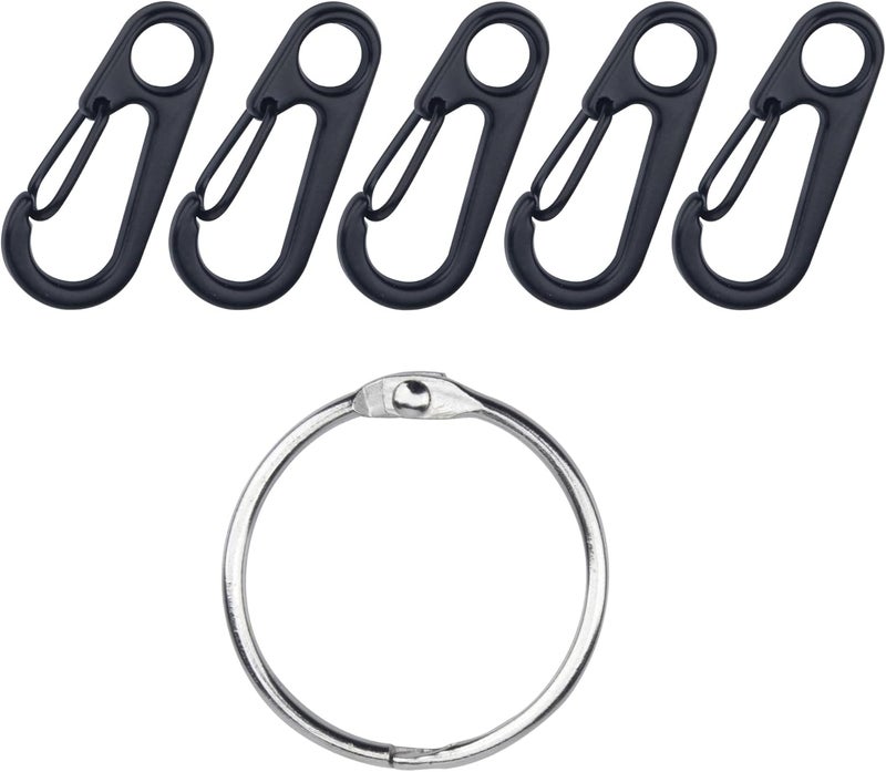 SWATOM Small Mini Carabiner Clip Tiny Spring Snap Hook Keychains Micro Carabiners for Paracord EDC Alloy Key Rings Outdoor Hiking Fishing Camping Backpack Accessories - Image 1