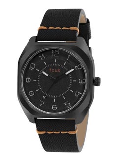 French Connection UK Men’s Analog Quartz Black Dial Leather Watch FK00014A  - Image 4