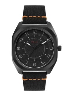French Connection UK Men’s Analog Quartz Black Dial Leather Watch FK00014A  - Image 1
