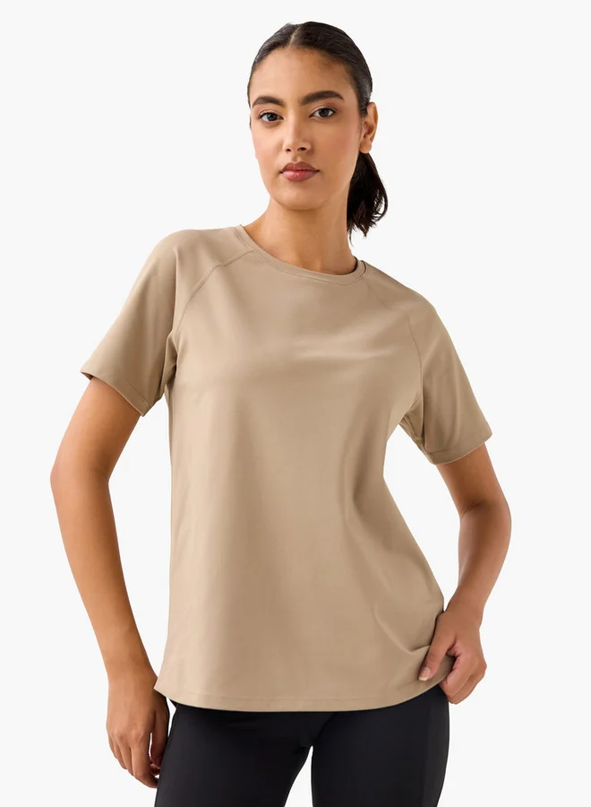 ADOT by Splash Regular Fit T-shirt with Raglan Sleeves