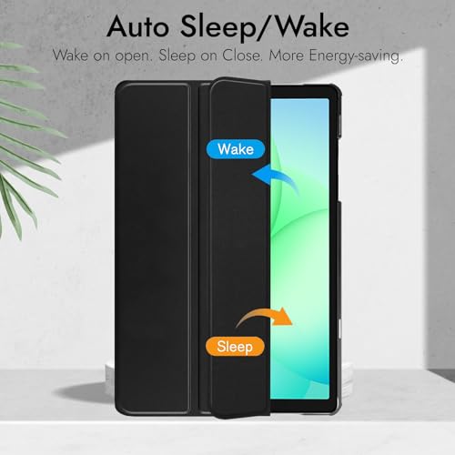 Robustrion Cover for Samsung Galaxy Tab A11 Plus 11 inch/Tab A9 Plus Cover Case, Flip Cover Case for Samsung Galaxy Tab A11+ / A9+ Tablet Cover [Auto Sleep/Wake Support] - Black - Image 3