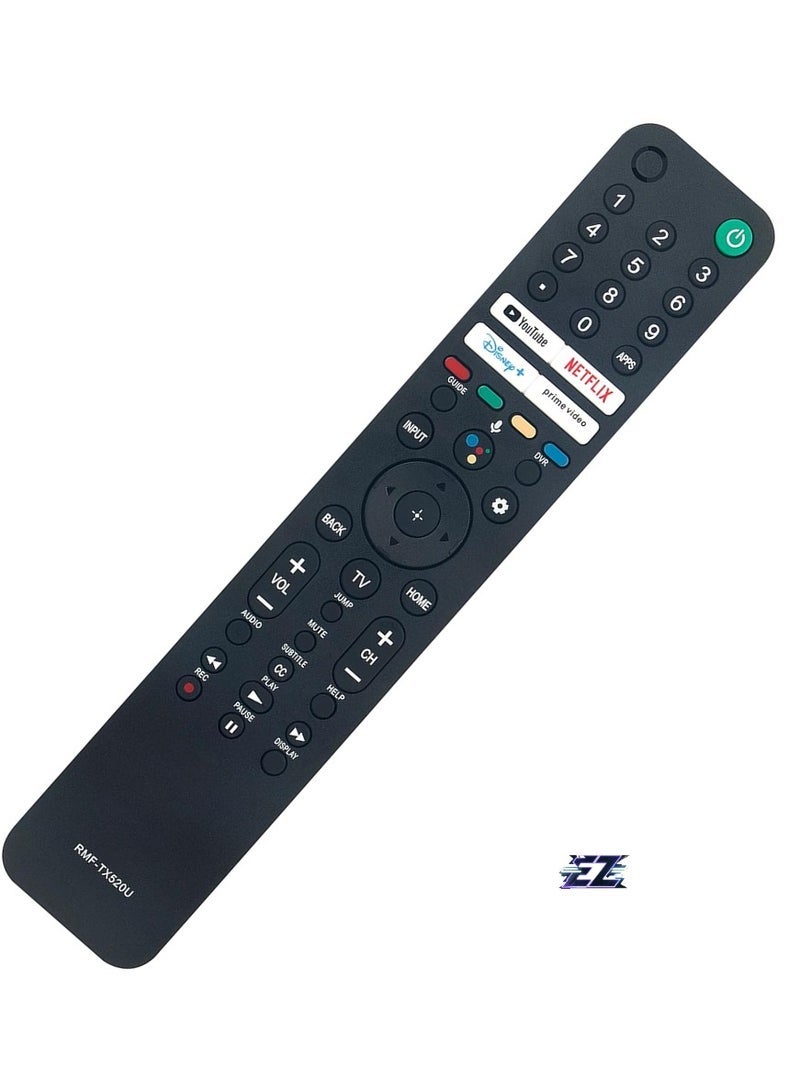 PopZa RMF-TX520U Replacement Voice Remote Control for Sony Smart TV – Compatible with KD-65X75K, KD-50X80J, XR-65X95J, XR-75X95J, XR-85X95J, KD-43X85J, KD-50X85J, KD-55X85J, KD-65X85J, KD-75X85J, KD-85X85J – Includes Battery - Image 2