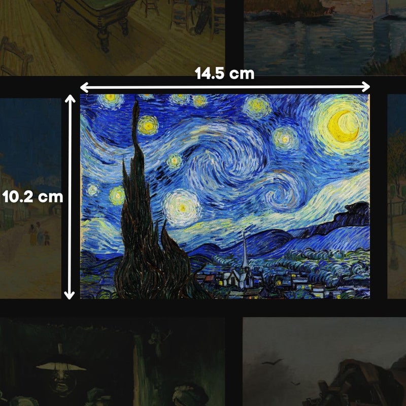auraposter Van Gogh Paintings Posters (Set of 40) | Mini Posters (15 x 10 cm) Including Starry Night | Famous And Unseen Artworks | Glue Dots Tape Included - Image 4