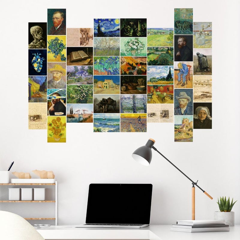 auraposter Van Gogh Paintings Posters (Set of 40) | Mini Posters (15 x 10 cm) Including Starry Night | Famous And Unseen Artworks | Glue Dots Tape Included - Image 5