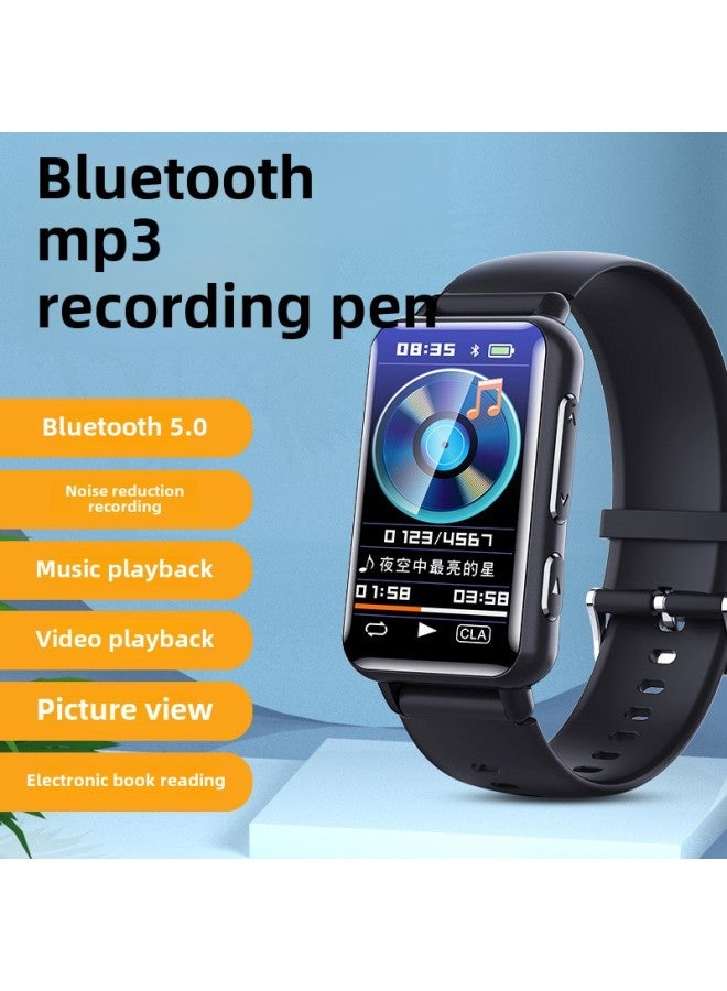 Generic S18 Bluetooth Bracelet Voice Control HD Noise Reduction Timing Recording MP3 Video Playback Boot Password Watch-Color:Black (english Version)-Capacity:4GB  - Image 1