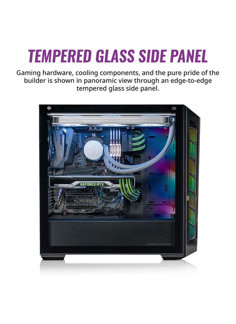 erorex - Master MasterBox MB520 ARGB - ATX PC Case with Tinted Front Panel, 3 x 120mm Pre-Installed Fans, Glass Side Panel, Flexible Air Flow Configurations - ARGB,MCB-B520-KGNN-RGA - Image 1